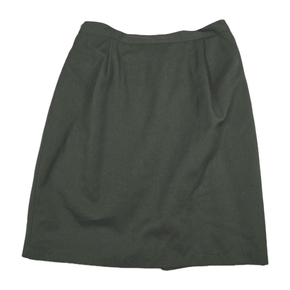 Briggs Skirt Women's Size 16 Green Straight Back Zip Stretch Waist‎ USA Vintage